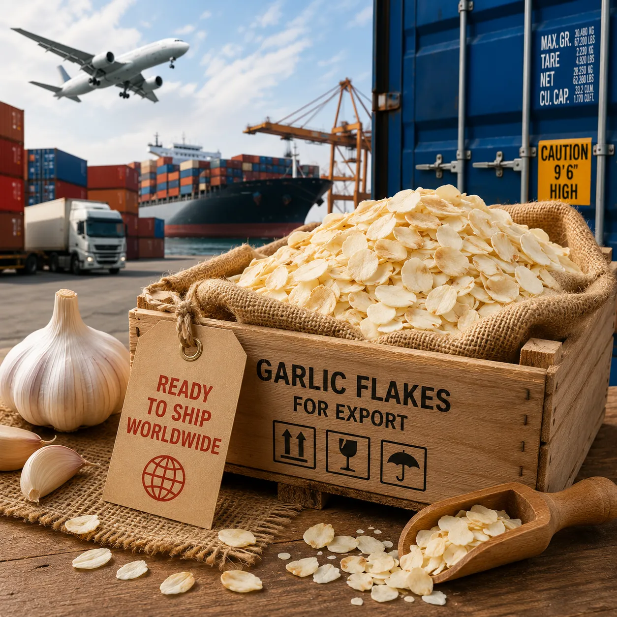 Dehydrated Garlic Flakes