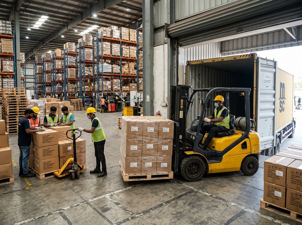 Indian Export Packaging & Warehouse Godown Stuffing
