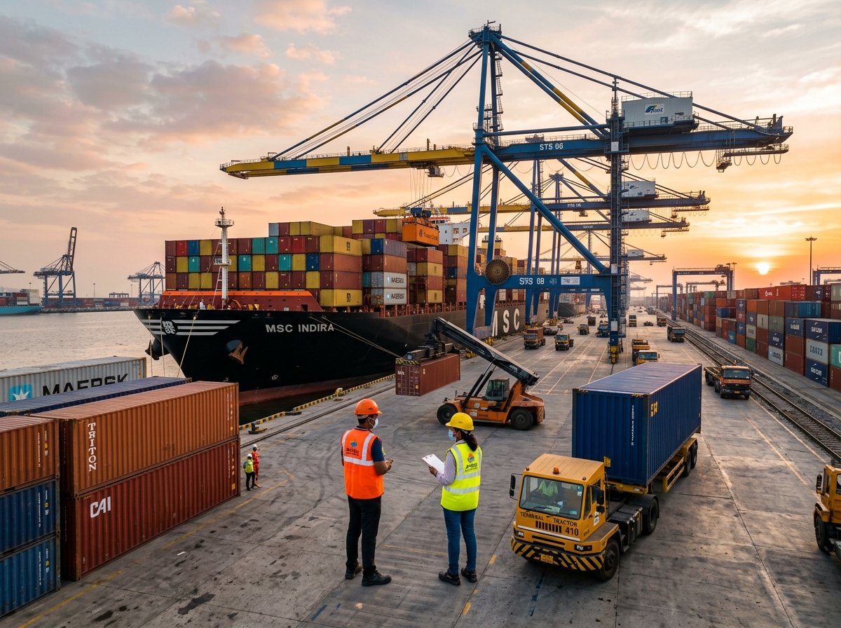 Export Logistics Company in India - Port Operations & Vessel Loading