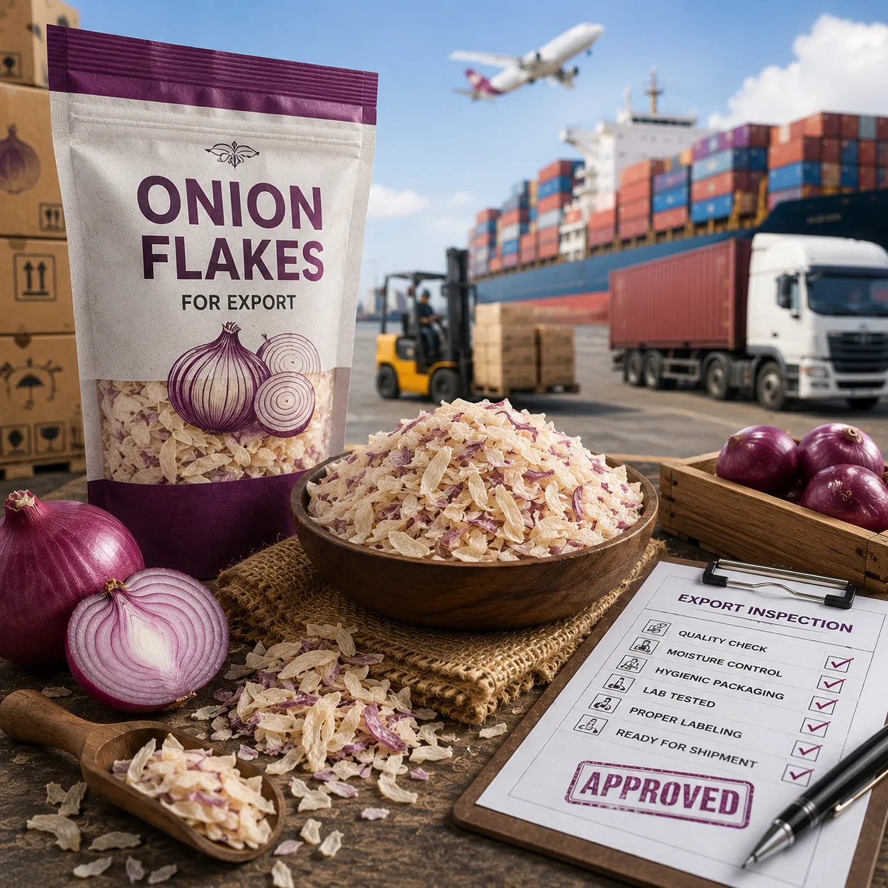 White Onion Flakes & Kibbled