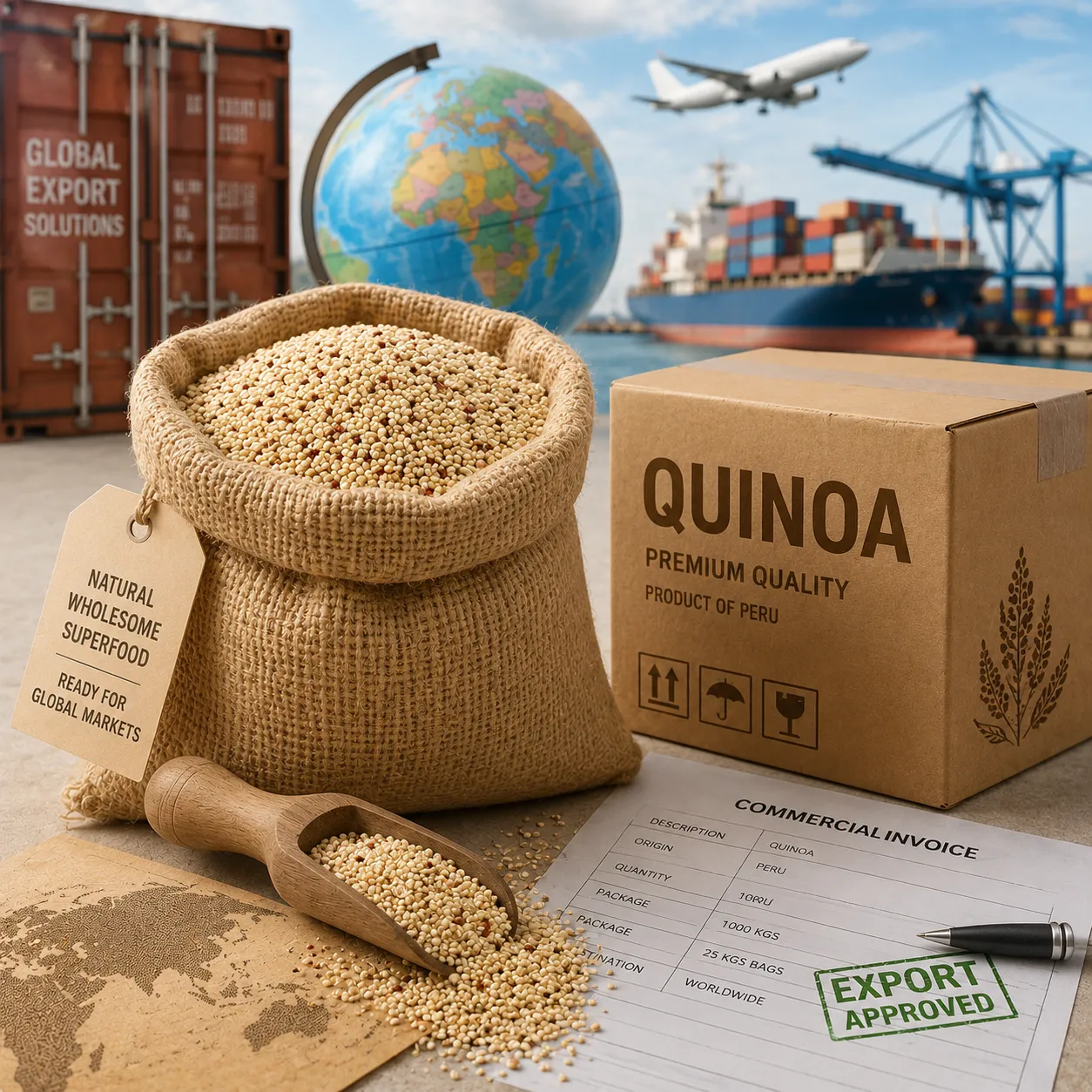 Golden Quinoa Grains